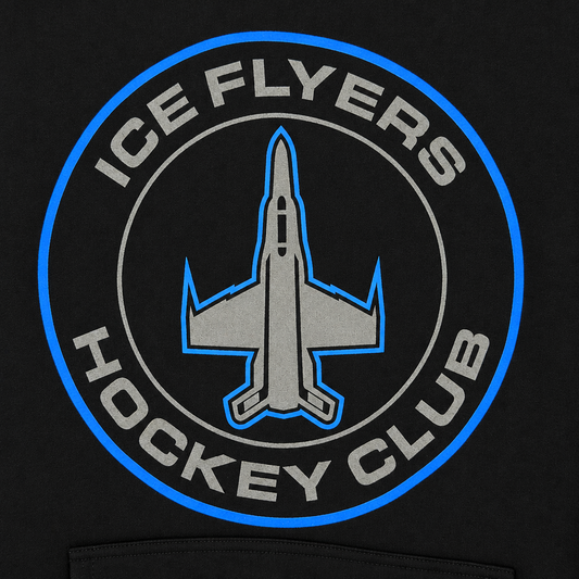 Ice Flyers Youth Black Hockey Club Hoodie