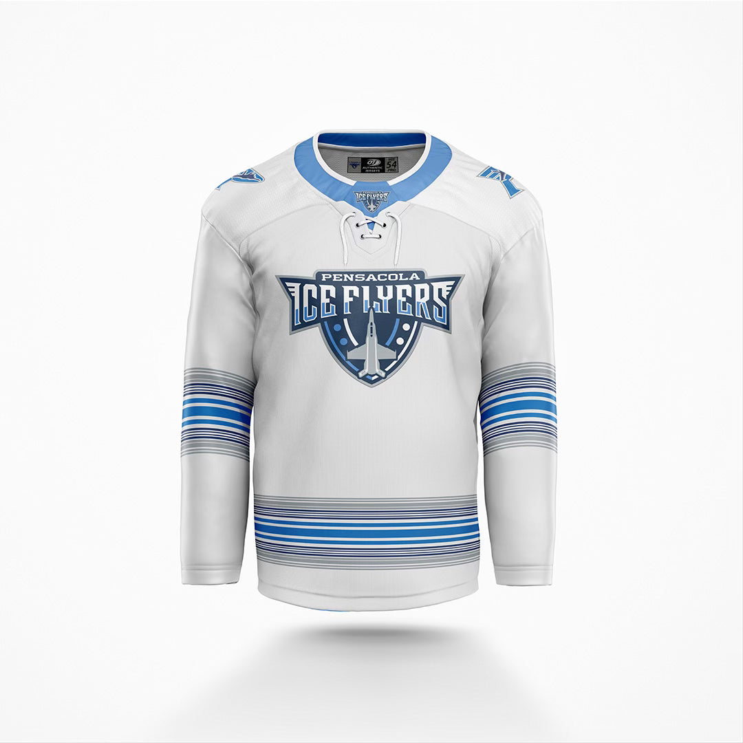 2024 25 White Jersey Pensacola Ice Flyers