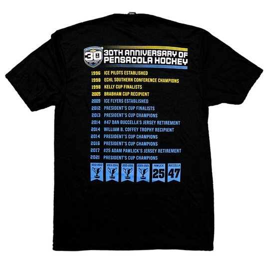 Ice Flyers 30th Anniversary Graphic T-shirt back