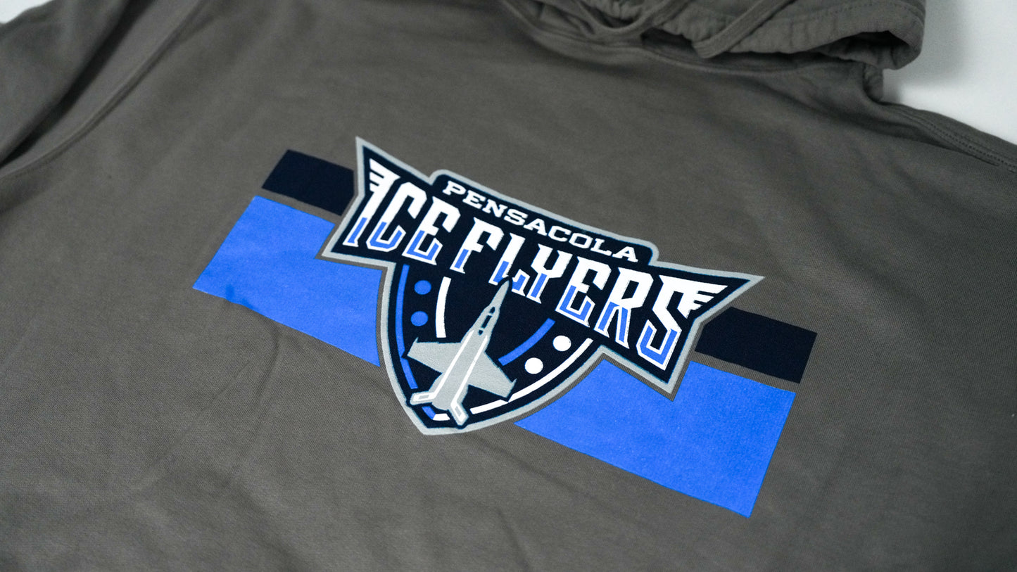 Shield Logo with Stripes Hoodie