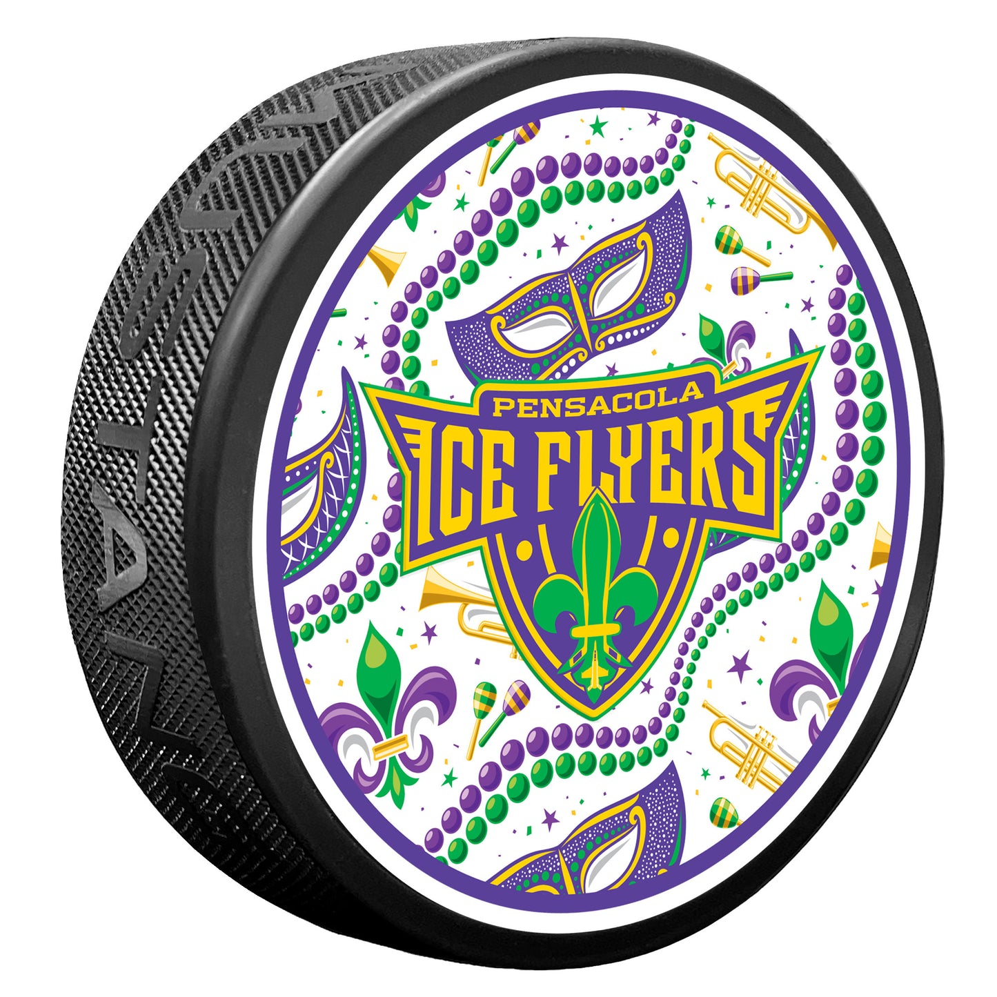 Mardi Gras Puck