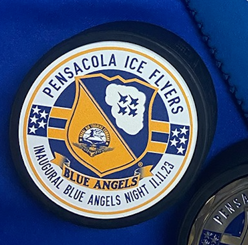 Blue Angels Textured Puck