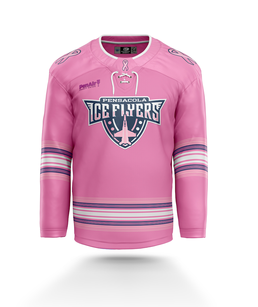 2024 25 Breast Cancer Awareness Jersey Pensacola Ice Flyers