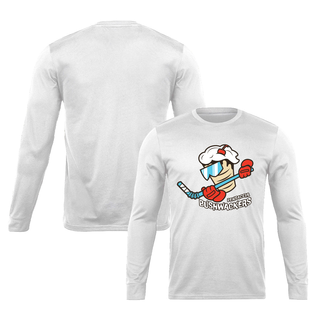 White L/S Bushwackers Tee