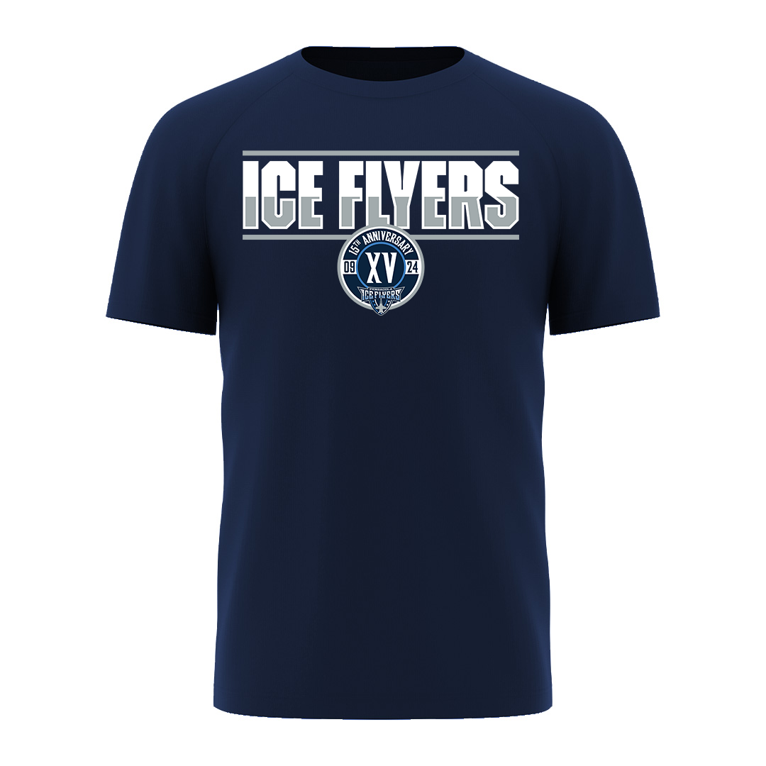 Ice Flyers 15th Anniversary Tee - Navy