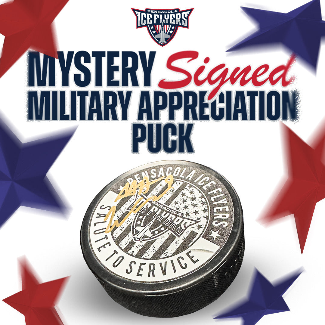 Mystery Signed Salute to Service Puck