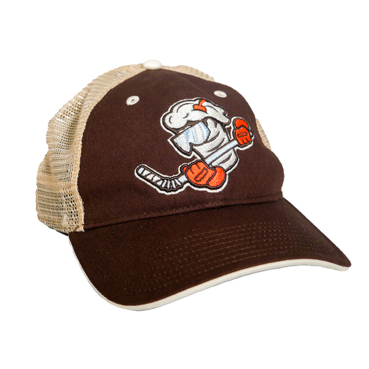 Dark Brown and Khaki Bushwackers Mesh Truckers Hat
