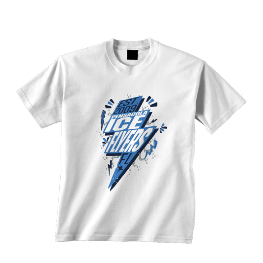 White Ice Flyers Bolt Tee