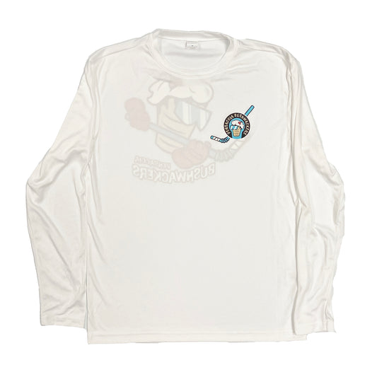 White L/S Bushwackers Competitor Tee