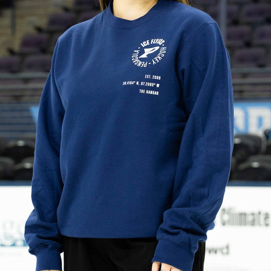 Navy P Logo Crewneck