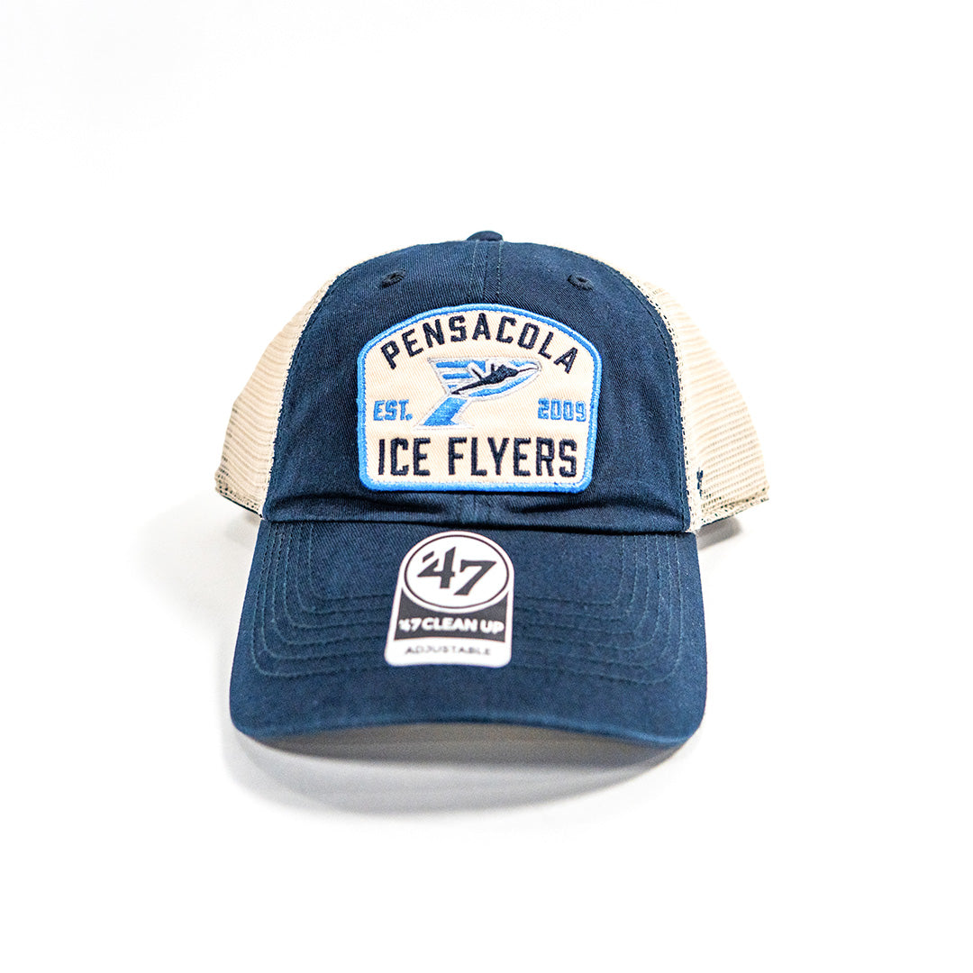 Ice Flyers '47 Brand  Navy Patch Trucker Cap