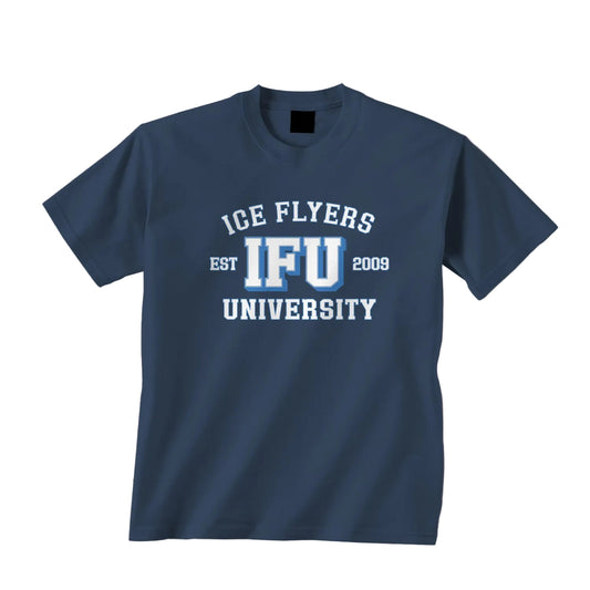 Ice Flyers Adult I.F.U. Navy T Shirt