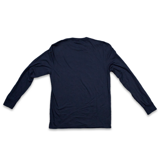 Ice Flyers Adult Navy 30th Anniversary Long Sleeve T-shirt back