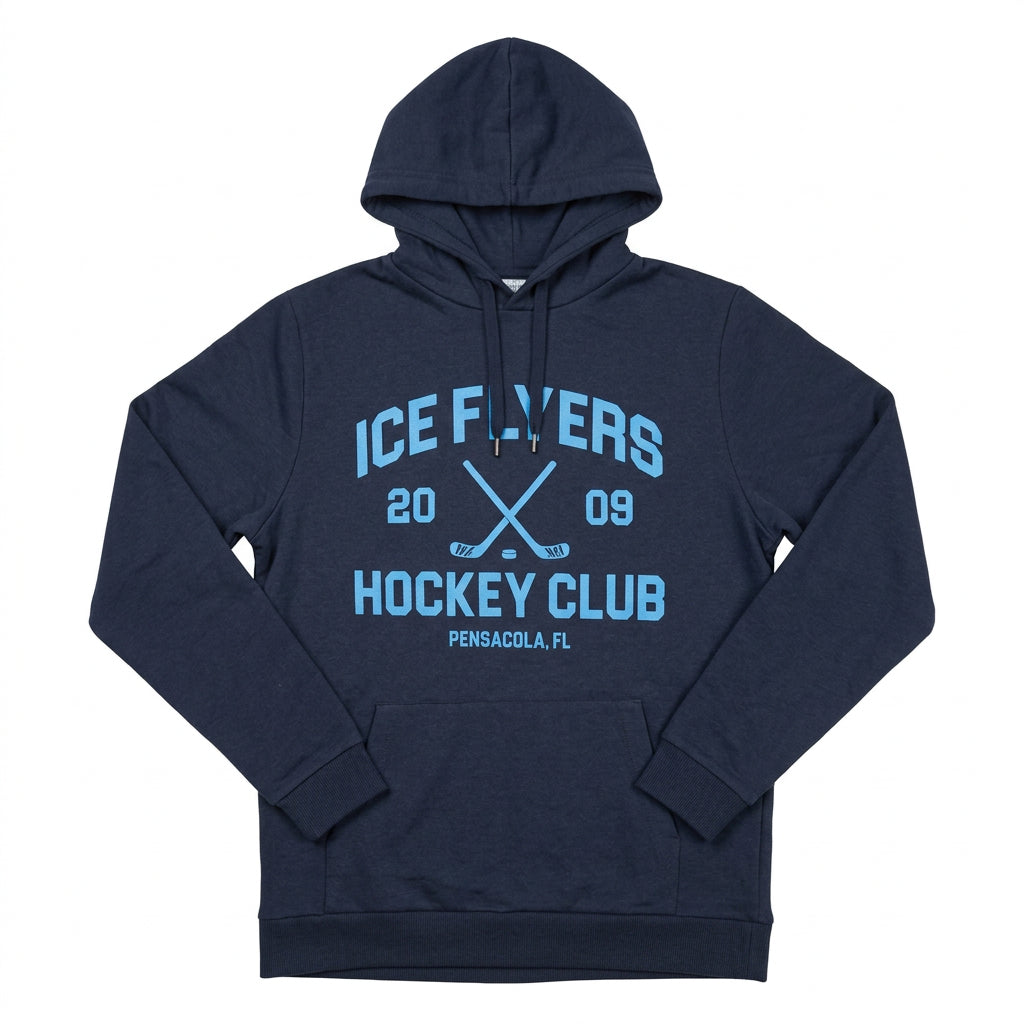 Ice Flyers Adult Navy Sticks Pullover Hoodie