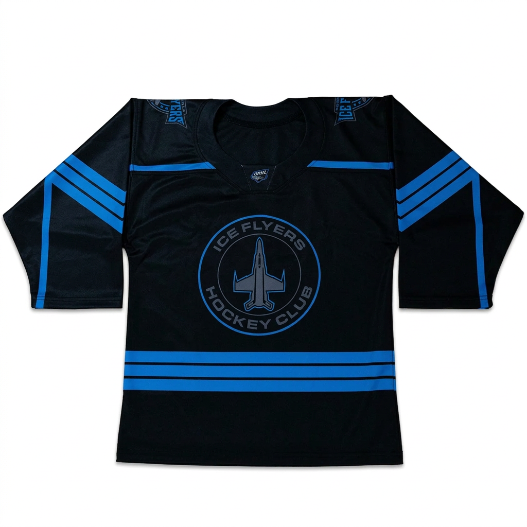Ice Flyers OT Sports 2026-27 Toddler  Black Jersey