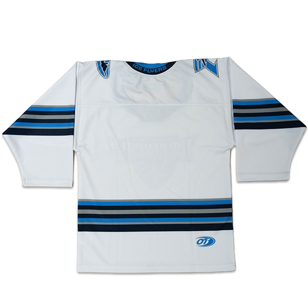 Ice Flyers OT Sports 2026-27 Youth  White Jersey back