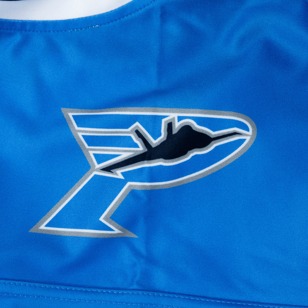 Ice Flyers Ot Sports 2026-27 Columbia Blue Jersey P logo