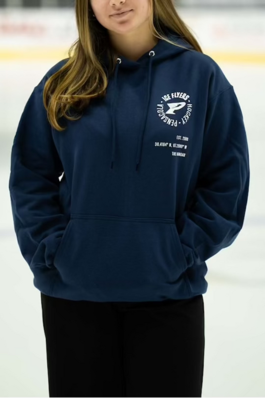 Navy P Logo Fleece Hoodie