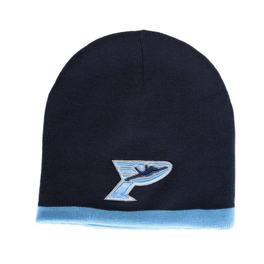 Navy P Logo Beanie