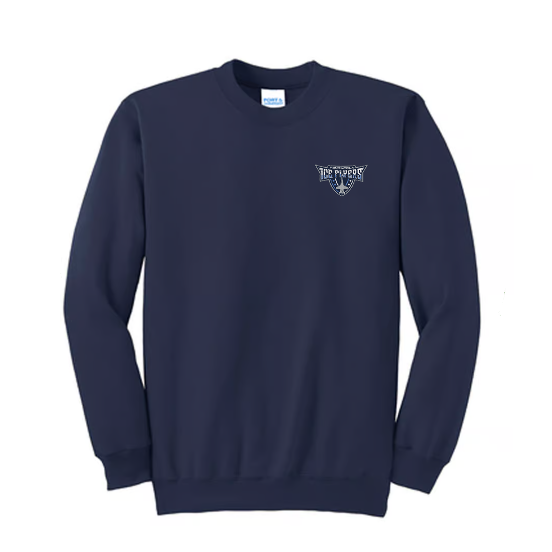 Ice Flyers Distressed Circle Crewneck