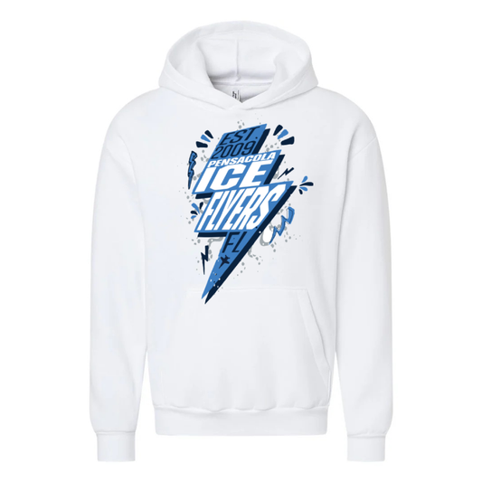 White Bolt Hoodie