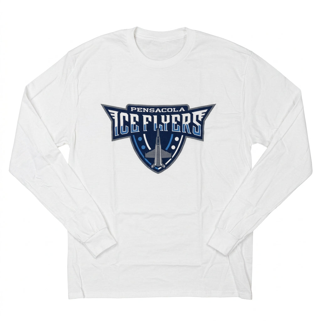 Ice Flyers Adult Primary Shield Long Sleeve T-shirt