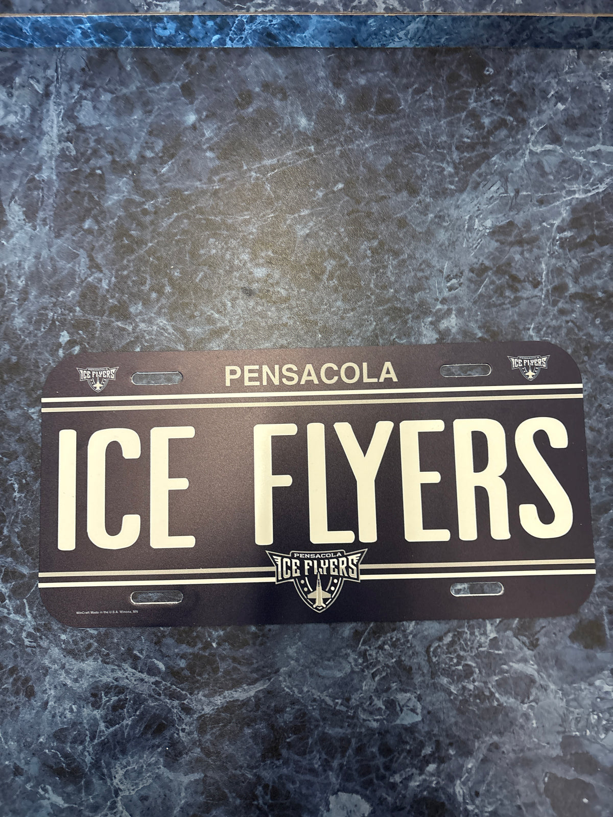 Ice flyers License Plate Blue