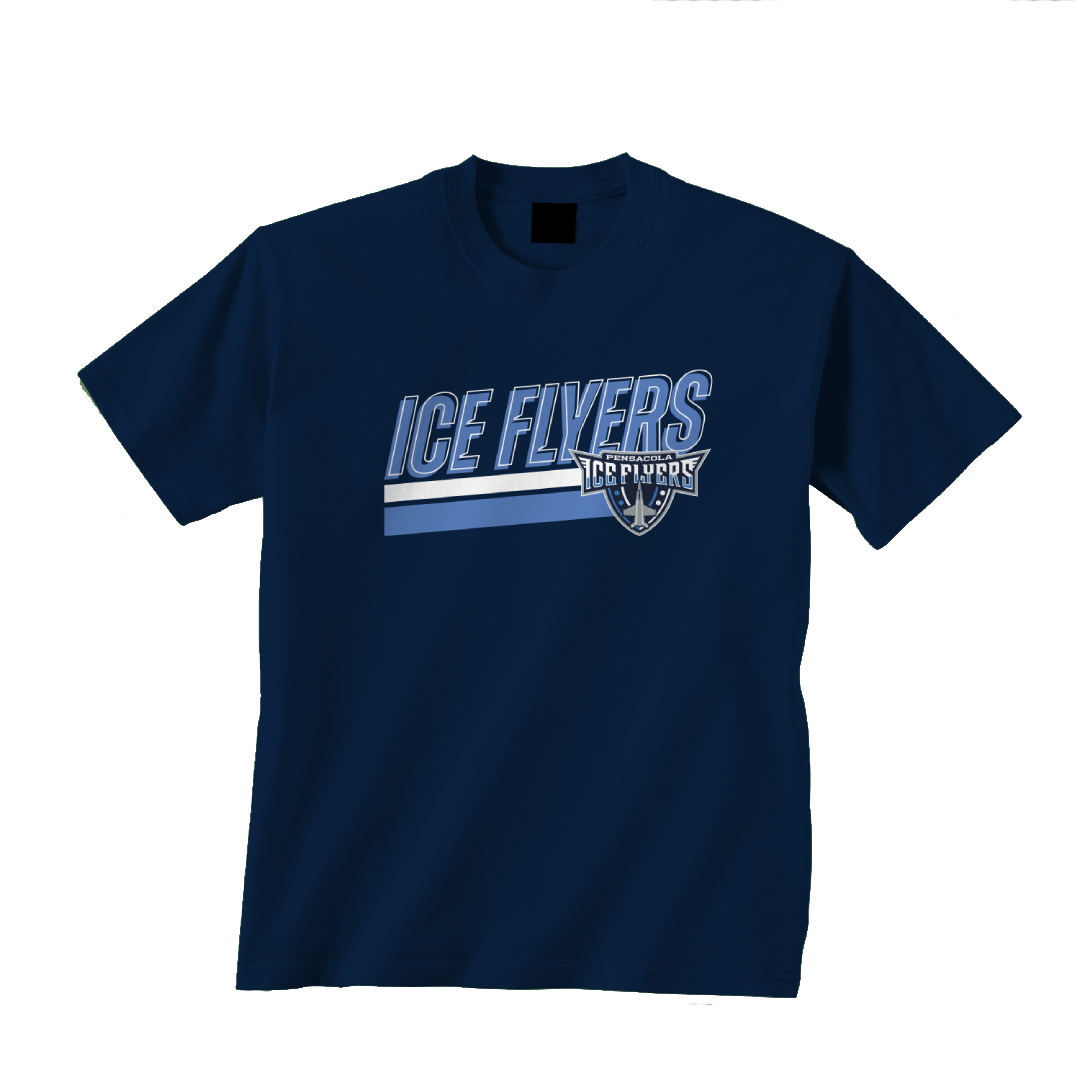 Ice Flyers Stripe Tee Navy